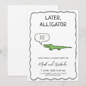Invitation Fête d'au revoir de tout à l'heure Alligator  (Devant / Derrière)