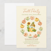 Invitation Fête d'automne ambiance automnale (Devant / Derrière)