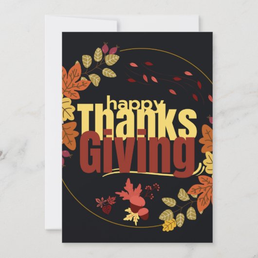 Invitation "Fête d'automne : Célébrez l'Action de grâce avec (Dos)