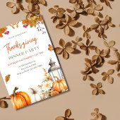 Invitation Fête d'automne citrouille et lanterne
