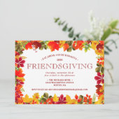 Invitation Fête d'automne de Friendsgiving Joyeuse (Debout devant)