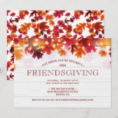 Invitation Fête d'automne de Friendsgiving : un festin de dîn (Devant / Derrière)