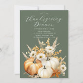 Invitation Fête d'automne Dîner d'action de grâces (Devant)