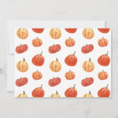 Invitation Fête d'automne Fete Colorés Citrouilles Blanches (Dos)