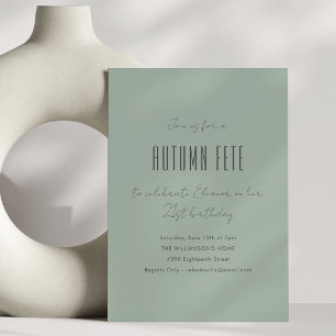 Invitation Fête d'automne Minimaliste Fête d'anniversaire 21