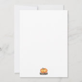 Invitation Fête d'Automne Thème Rustique pour Enterrement de  (Dos)