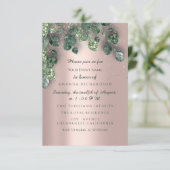 Invitation Fête de 16 ans douce Fête de mariage Rose Menthe (Debout devant)