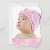 Invitation Fête de 1er anniversaire Cendrillon Pink Carriage  (Dos)