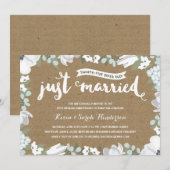 Invitation Fête de 25e anniversaire de mariage Rustic Floral (Devant / Derrière)