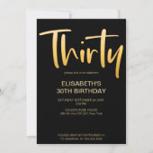 Invitation Fête de 30 ans élégante et moderne (Devant)