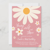 Invitation Fête de 3ème anniversaire rose pâle (Devant)