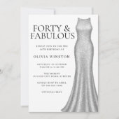 Invitation Fête de 40e anniversaire des femmes habillées d'ar (Devant)