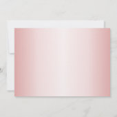 Invitation fête de 40e anniversaire, or rose rétro (Dos)