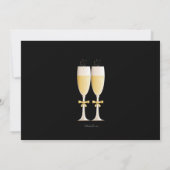 Invitation Fête de 50e anniversaire de mariage au Champagne p (Dos)