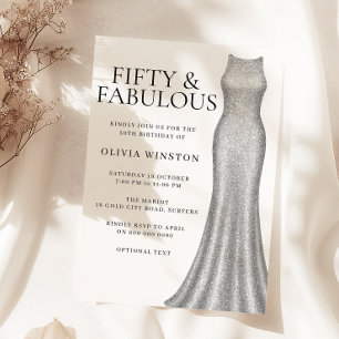 Invitation Fête de 50e anniversaire des femmes habillées en a