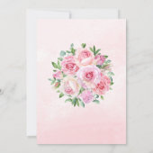 Invitation Fête de 50e anniversaire féminine Classique floral (Dos)