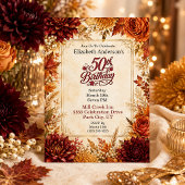 Invitation Fête de 50e anniversaire Luxe Automne
