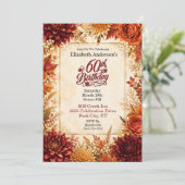 Invitation Fête de 60 ans d'automne de luxe (Debout devant)