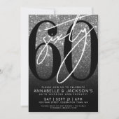 Invitation Fête de 60 ans de mariage d'argent (Devant)