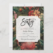 Invitation Fête de 60e anniversaire de boho tropical (Devant)