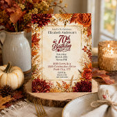 Invitation Fête de 70e anniversaire Luxe Automne