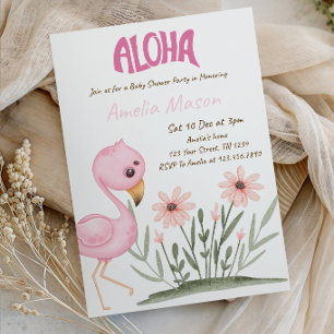 Invitation Fête de Baby Shower Aloha -- Baby Shower Tropical 