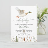 Invitation Fête de Baby Shower Canard (Debout devant)