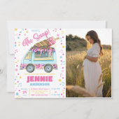 Invitation Fête de Baby shower de fille à la crème glacée (Devant)