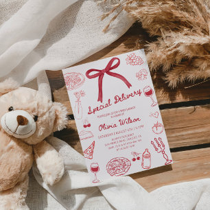Invitation Fête de Baby Shower "Livraison Spéciale"