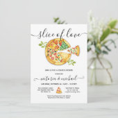 Invitation Fête de Baby Shower : Pizza Party "Slice of Love" (Debout devant)