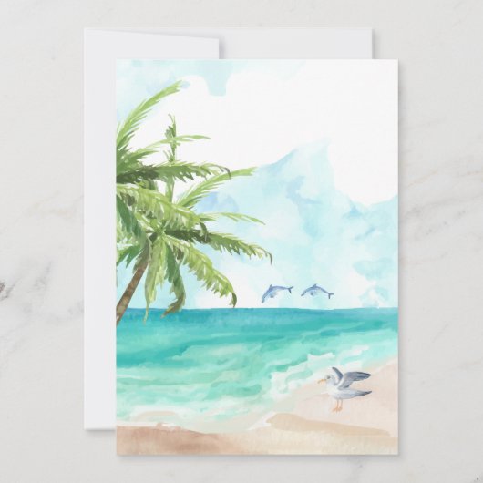 Invitation Fête de baccalauréat côtière (Dos)