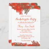 Invitation Fête de Bachelor avec peinture abstraite à l'aquar (Devant / Derrière)