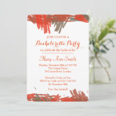 Invitation Fête de Bachelor avec peinture abstraite à l'aquar (Debout devant)