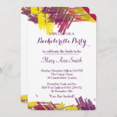 Invitation Fête de Bachelor avec Peinture Abstraite à l'Aquar (Devant / Derrière)