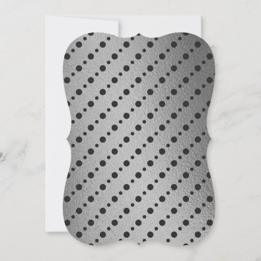 Invitation Fête de Bachelor Foil Silver (Dos)