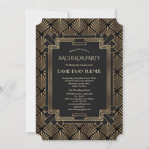 Invitation Fête de Bachelor Glam Roaring 20's Gatsby le Magni