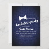 Invitation Fête de Bachelor Moderne Texte Bow (Devant)