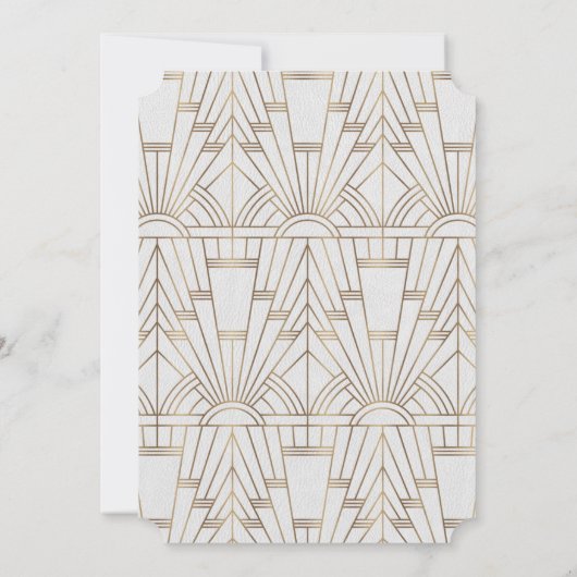 Invitation Fête de Bachelor Party Gatsby Le Magnifique en Or (Dos)