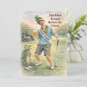 Invitation Fête de Bachelor pour jouer au Golf (Debout devant)