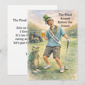 Invitation Fête de Bachelor pour jouer au Golf (Devant / Derrière)