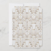 Invitation Fête de Bachelor The Great Gatsby Or Blanc Royal (Dos)