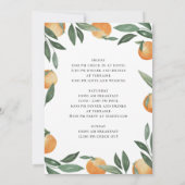 Invitation Fête de bachelorèse d'agrumes d'aquarelle (Dos)