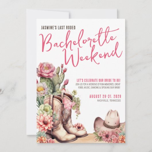 Invitation Fête de bachelorette (Devant)