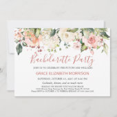 Invitation Fête de Bachelorette à fleurs d'aquarelle (Devant)