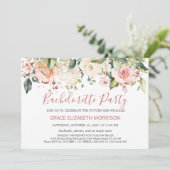 Invitation Fête de Bachelorette à fleurs d'aquarelle (Debout devant)
