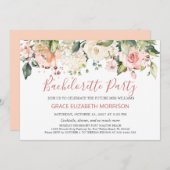 Invitation Fête de Bachelorette à fleurs d'aquarelle (Devant / Derrière)