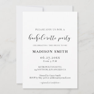 Invitation Fête de Bachelorette au design élégant