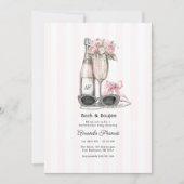 Invitation Fête de Bachelorette Bach & Boujee Monogram Chic (Devant)
