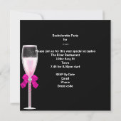 Invitation Fête de Bachelorette Champagne Mascarade Rose Chau (Dos)