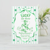 Invitation Fête de Bachelorette chanceuse de la Saint-Patrick (Debout devant)